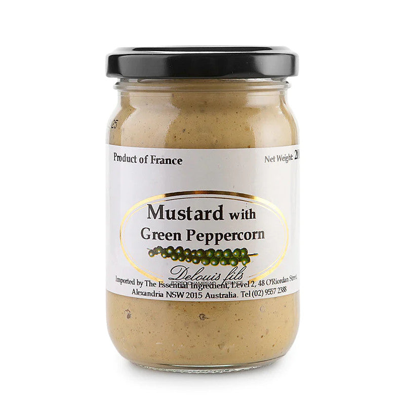 Delouis Mustard with Green Peppercorns 200g The Hunter's Pantry