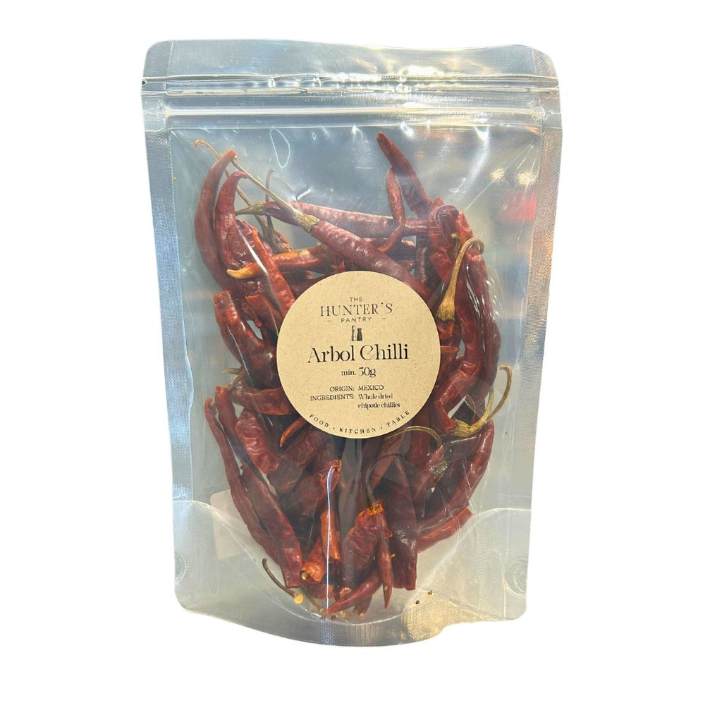The Hunter's Pantry Dried Arbol Chilli 50g