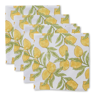 Lemon Print Napkin Set 4