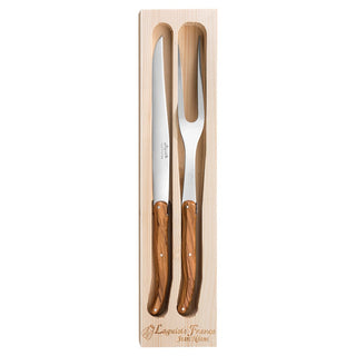 Jean Neron (Laguiole) Carving Set – Olive Wood