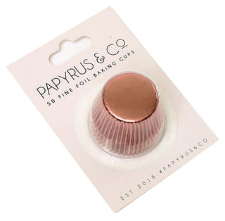 Papyrus Mini Foil Baking Cups (Pack of 50) - Rose Gold