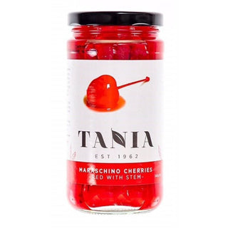 Tania Red Maraschino Cherries with Stem 340g