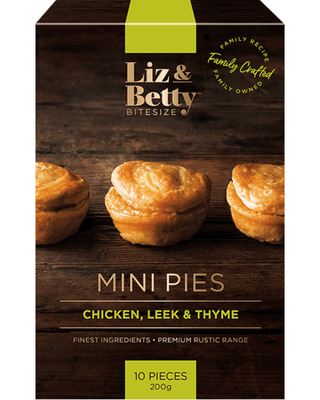 Liz And Betty Chicken, Leek and Thyme Mini Pies