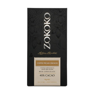 Zokoko Coffee Pecan Crunch Milk Chocolate 70g