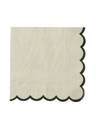Halcyon Napkin Ivory/Black